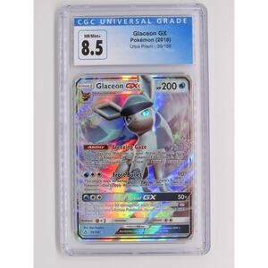 Glaceon GX Ultra Prism CGC 8.5 NM/Mint+ 39/156 Pokemon TCG 2018 Holo Foil